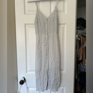 Abercrombie & Fitch White polka dot midi dress | white midi dress | midi dress